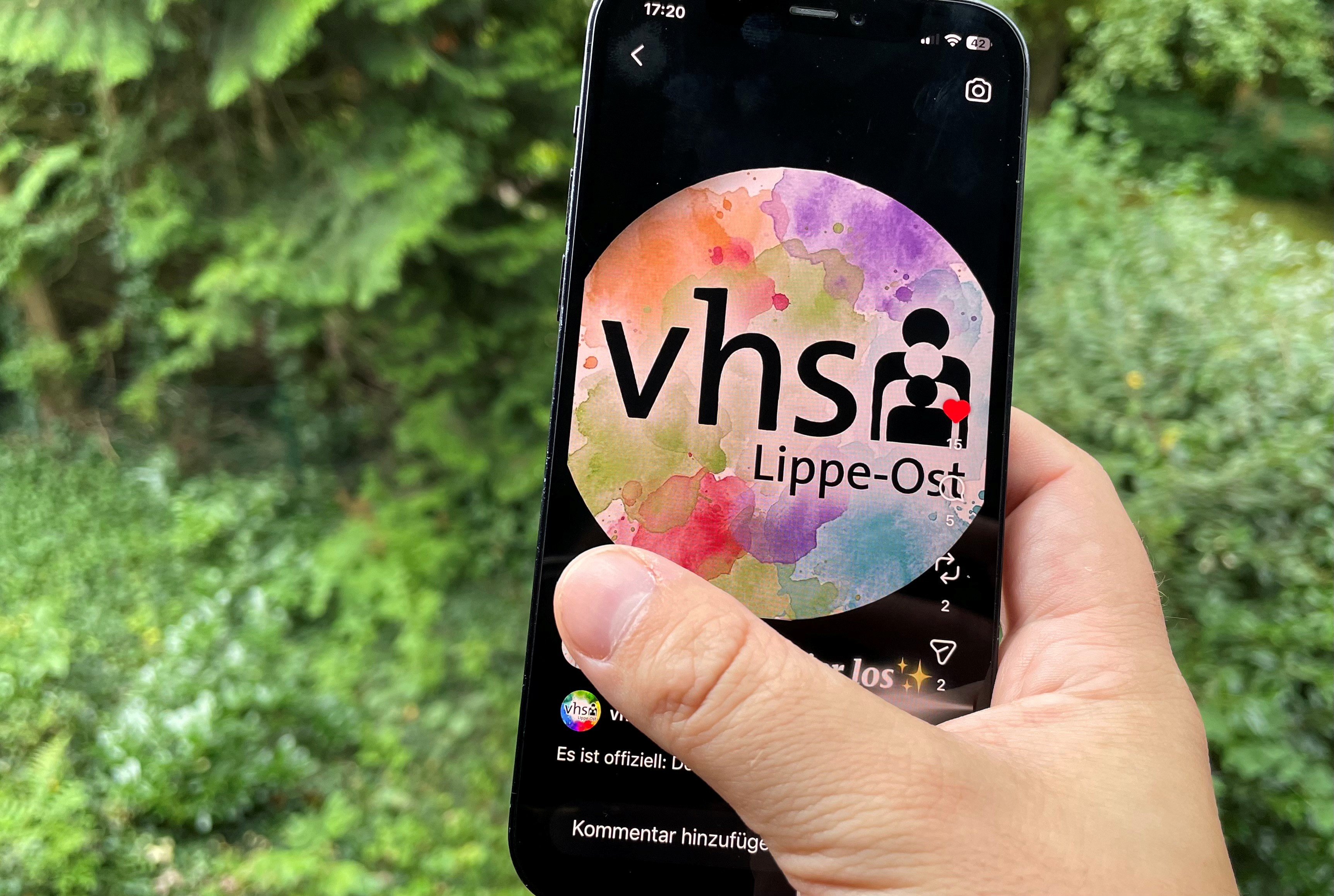 Öffnet die Seite 'Die VHS ist jetzt auf Instagram!'